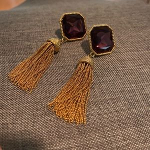 Beautiful Napier Tassel Clip On Earrings